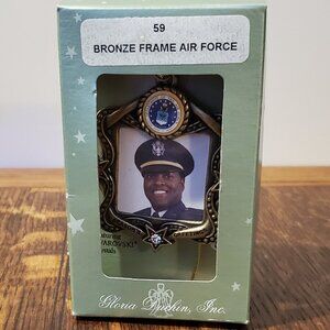 Bronze Frame US Air Force Christmas Ornament Frame